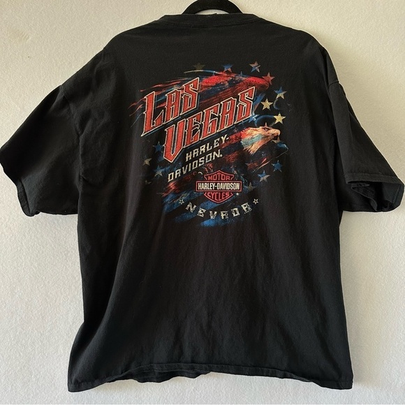 Harley Davidson Las Vegas Nevada Short Sleeve Black Tee Shirt 2XL - Picture 2 of 6